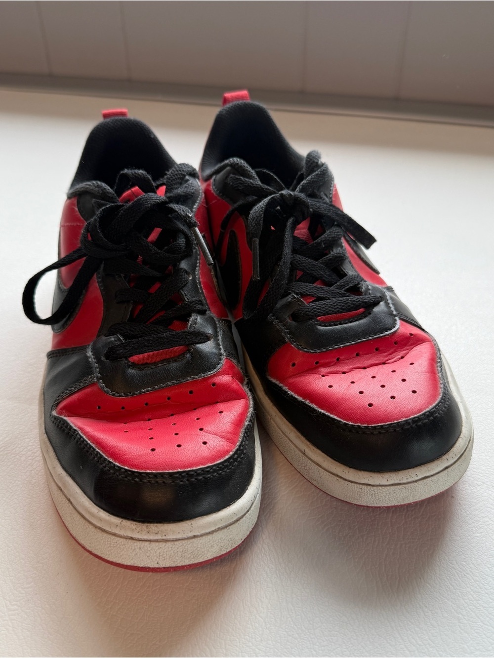 Nike Court Borough Low Recraft Red and Black Size 6.5Y/ Women’s 8 - Picture 5 of 6